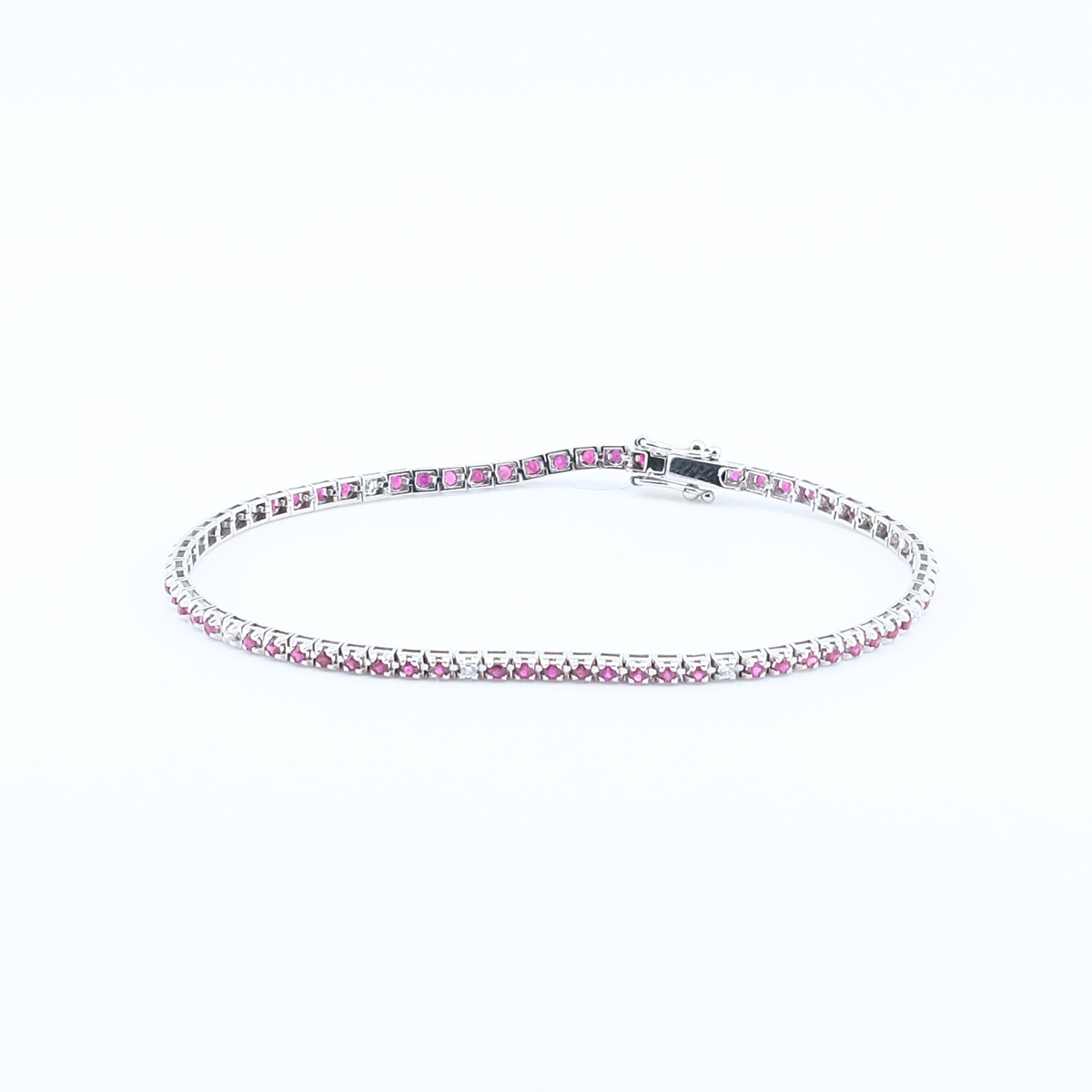 Bracciale Tennis con Rubini e Diamanti