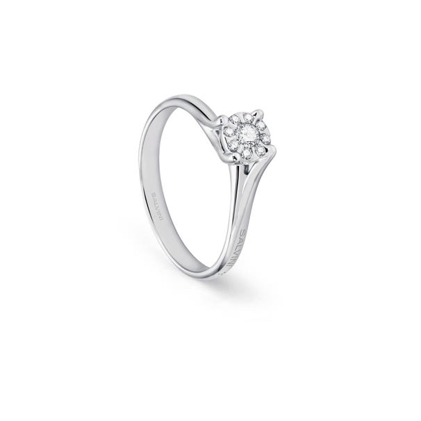 Anello in oro bianco con diamanti