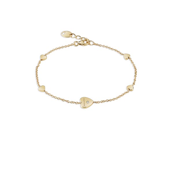 Bracciale in oro giallo 9 kt con diamante
