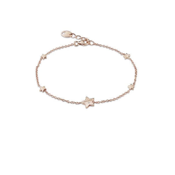 Bracciale in oro rosa 9 kt con diamante