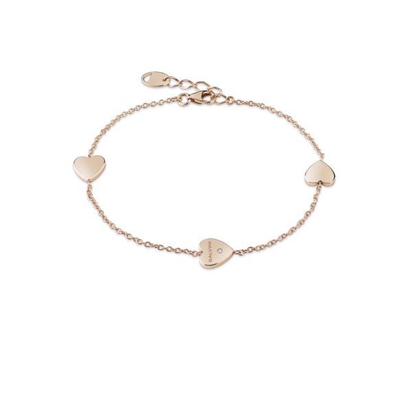 Bracciale in oro rosa 9 kt con diamante
