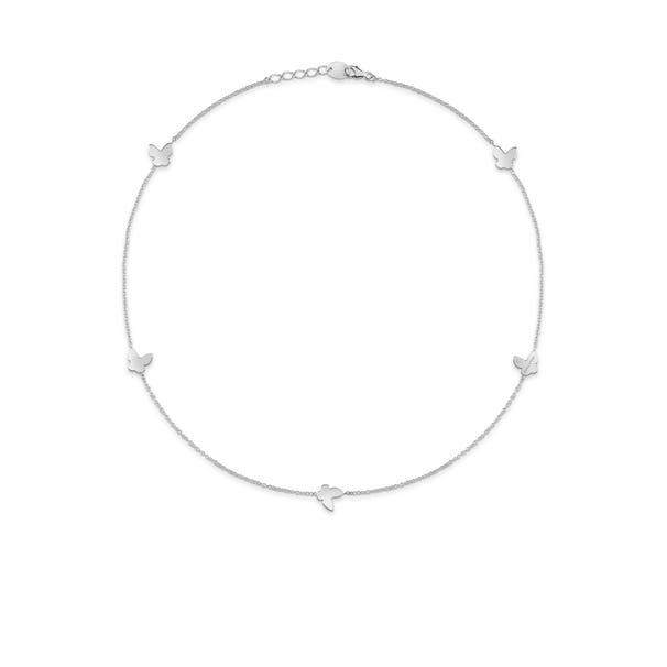 Collana in oro bianco 9 kt con diamante