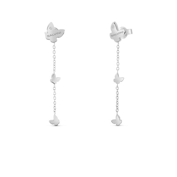 Orecchini in oro bianco 9 kt con diamante