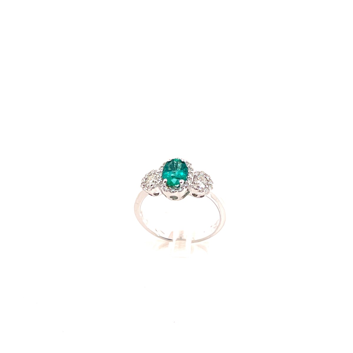 Anello con Smerado e Diamanti