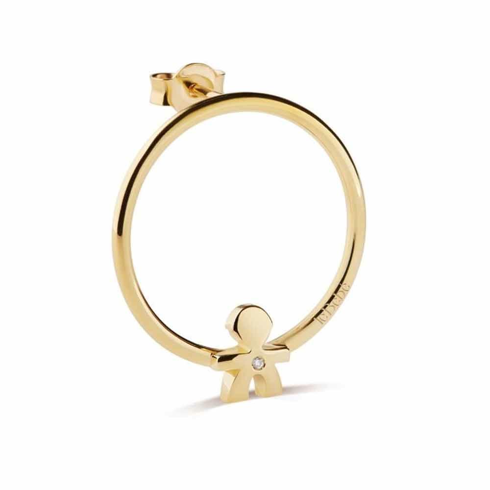Mono orecchino leBebe LBB710 Les Petits bimbo oro giallo diamante ct 0...