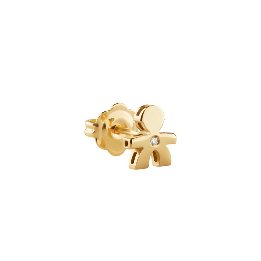 Mono orecchino leBebe LBB816 bimbo oro giallo diamante ct 0,005