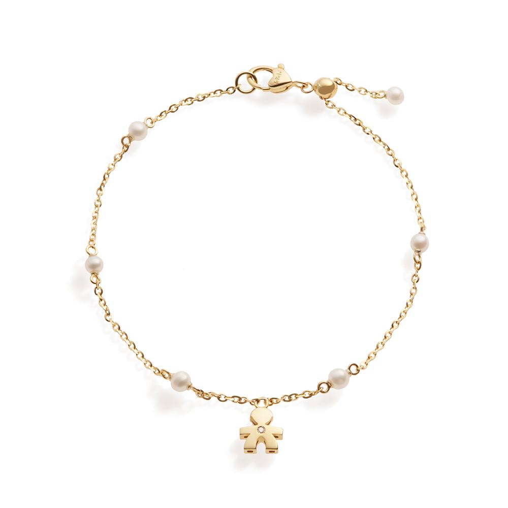 Bracciale leBebe LBB832 sagoma bimbo perle diamante