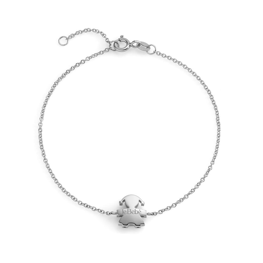 Bracciale leBebe LBB909 sagoma bimba oro bianco 18kt