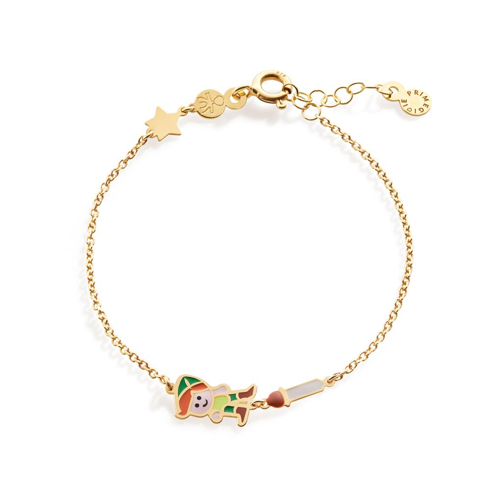 Bracciale leBebe PMG099 Primegioie Fiabe Peter Pan oro giallo
